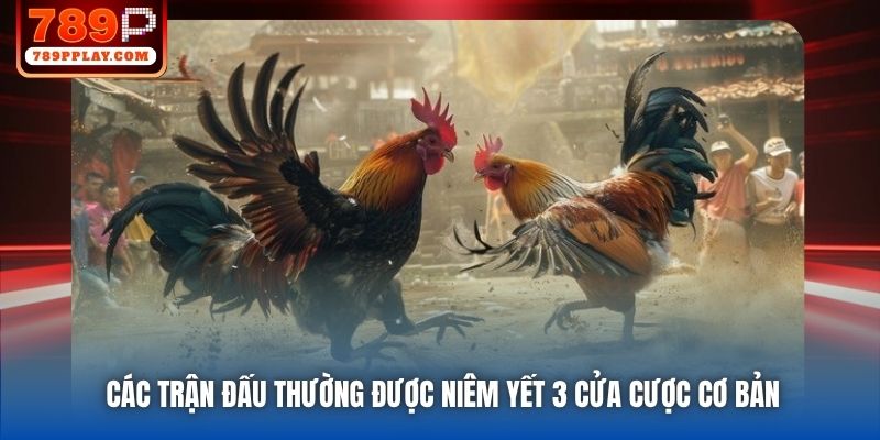 Các trận đấu thường được niêm yết 3 cửa cược cơ bản